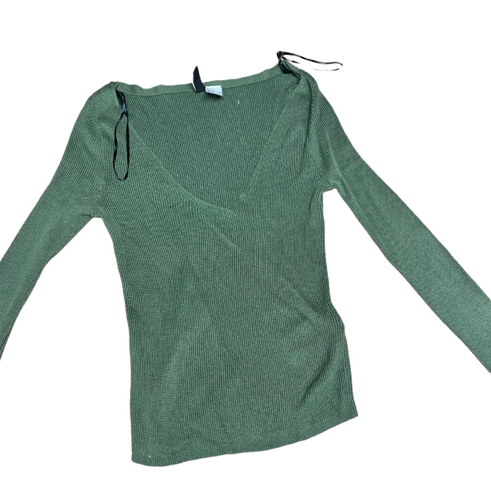 V neck thin sweater top
